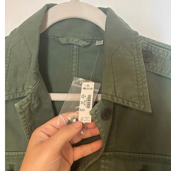 NWT Madewell Easy Utility Shirt-Jacket In Hreen Size XS - Picture 8 of 8